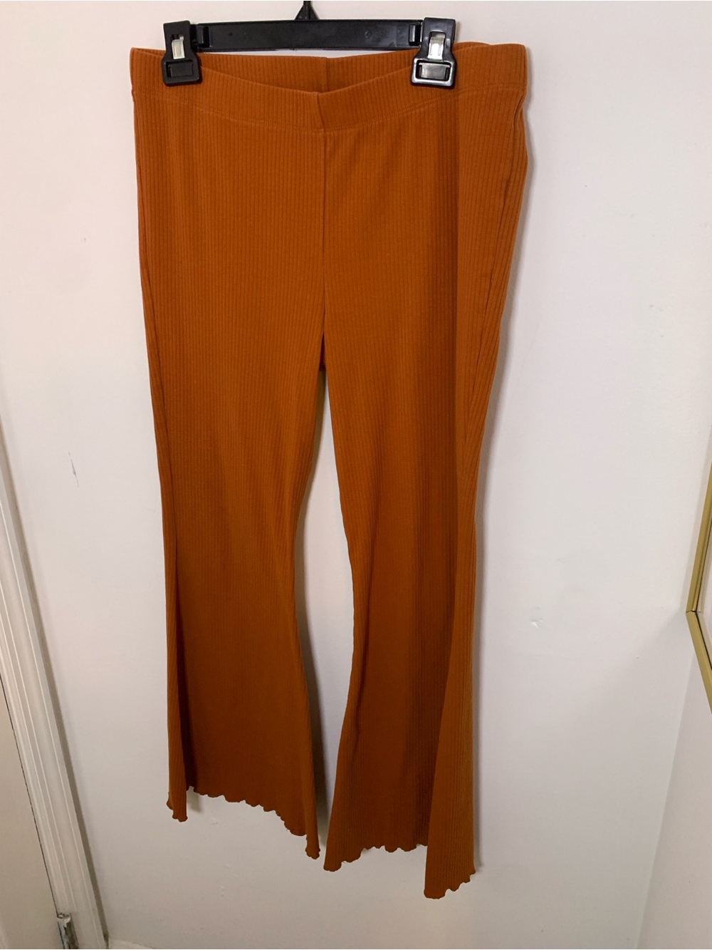 wild fable Ribbed Boot-Cut Pants in Rust